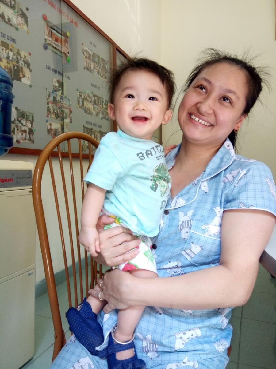 bé Ngọc Ánh sau phẫu thuật