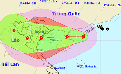 Bão Dianmu cấp 11 hướng về phía Bắc