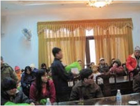 Caritas Bắc Ninh tặng quà cho người khiếm thị nhân dịp tết cổ truyền
