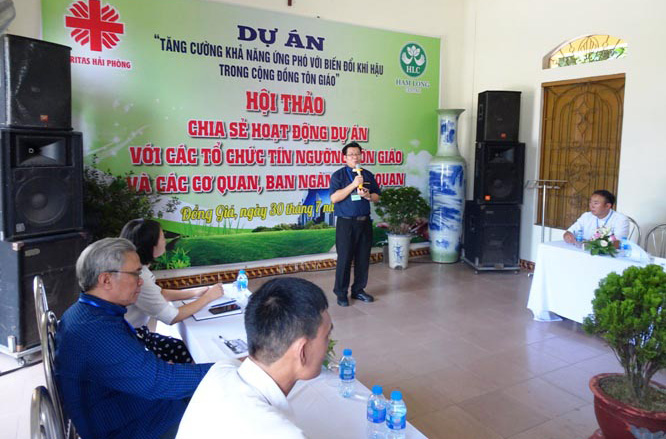 Caritas Hải Phòng: Hội thảo chia sẻ các hoạt động dự án ứng phó BĐKH với các tổ chức tín ngưỡng và các cơ quan ban ngành liên quan
