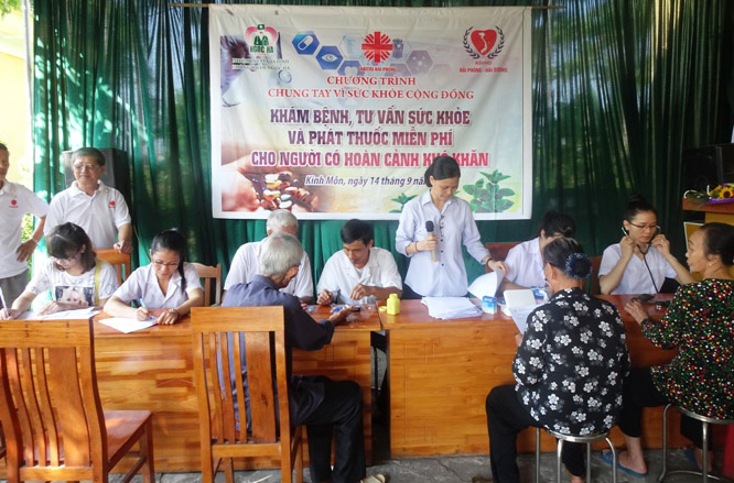 Caritas Hải Phòng: Khám bệnh, tư vấn sức khỏe và phát thuốc miễn phí tại xã Hiến Thành (Kinh Môn, Hải Dương)