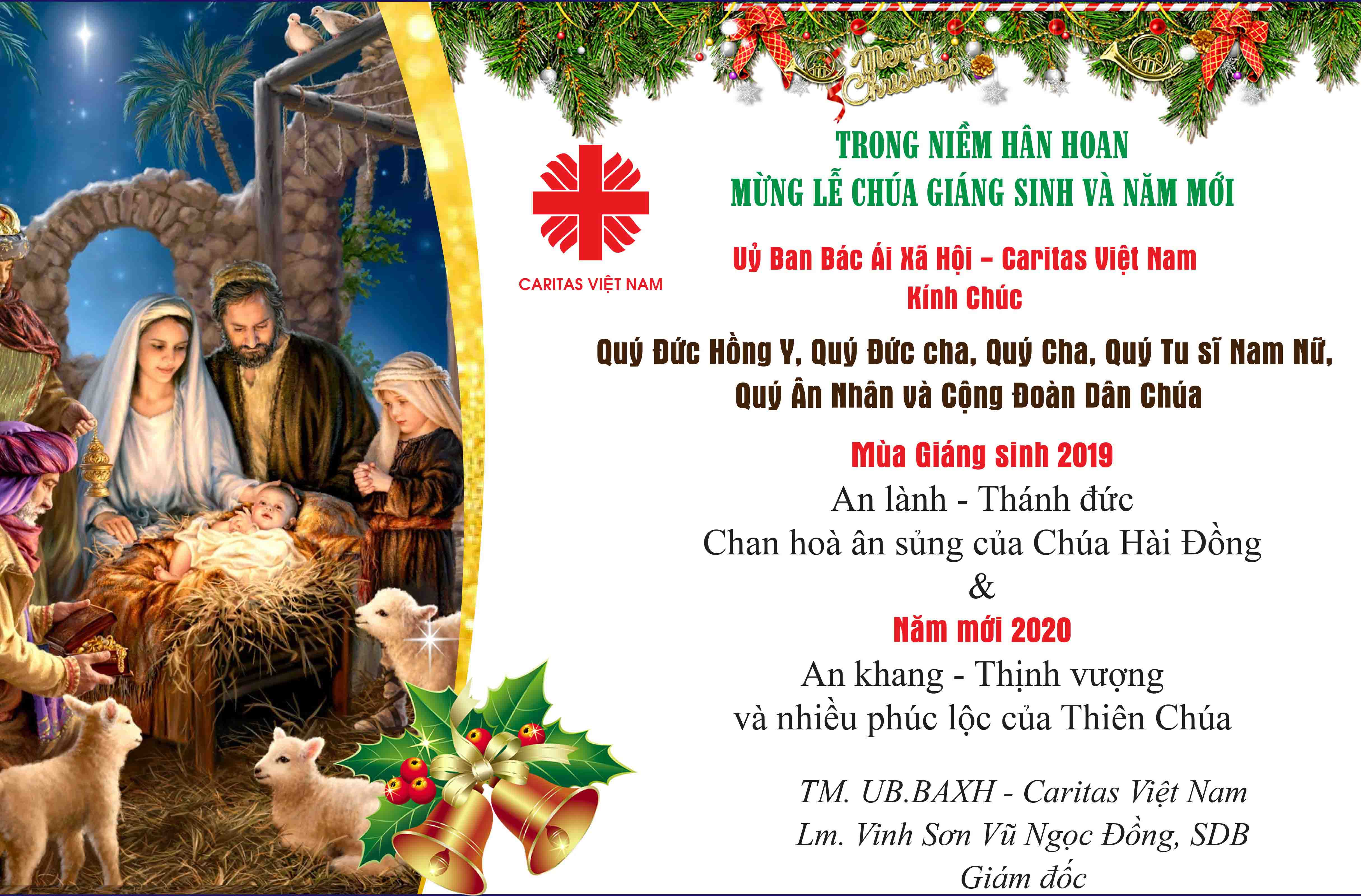 Caritas Việt Nam: Chúc Mừng Lễ Chúa Giáng Sinh và Năm Mới 2020