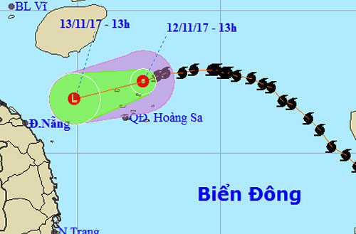 Bão số 13 suy yếu thành áp thấp nhiệt đới