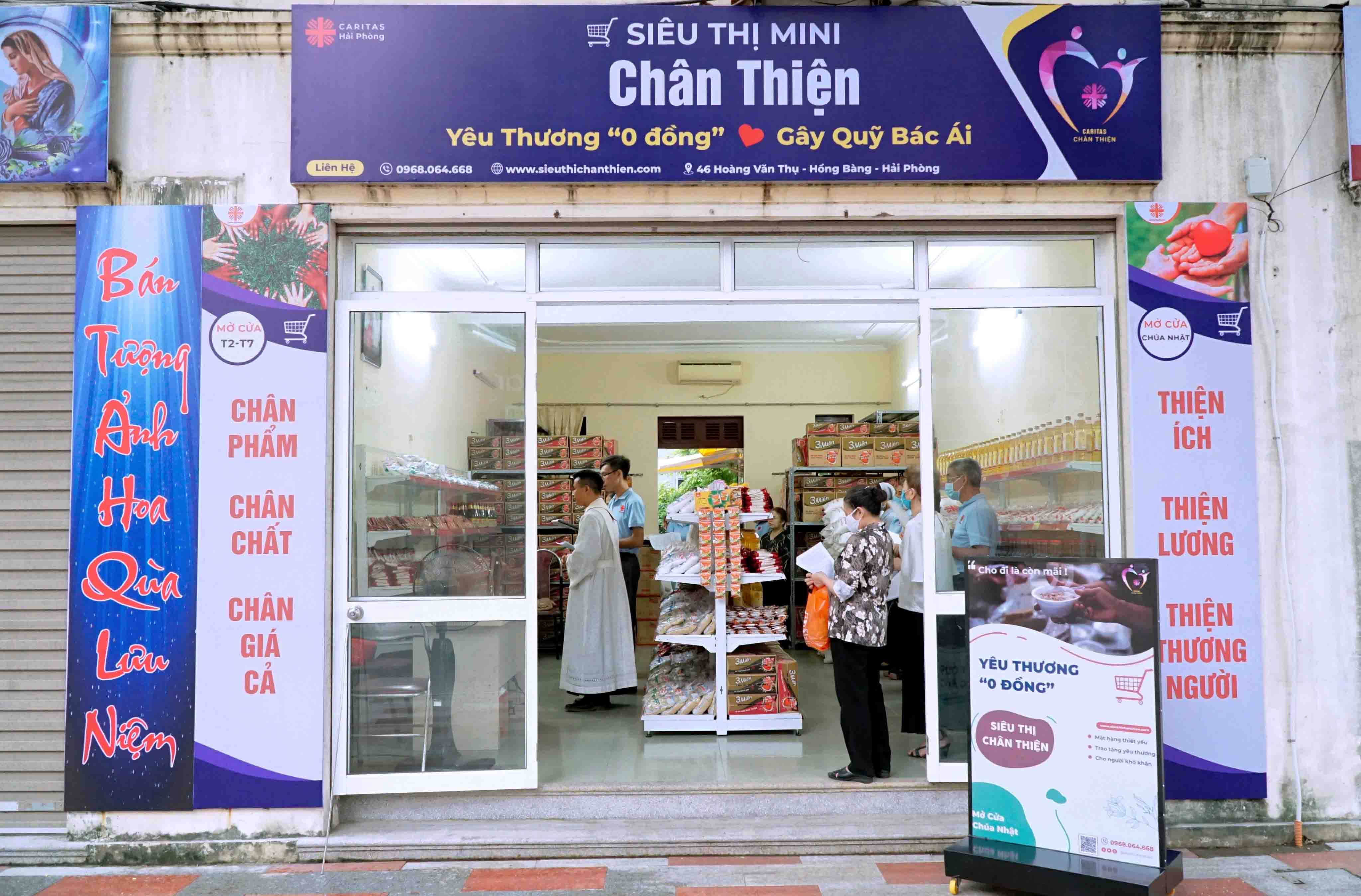 Caritas Hải Phòng: Siêu thị Mini “0 đồng” mang tên “Chân Thiện” tại Hải Phòng