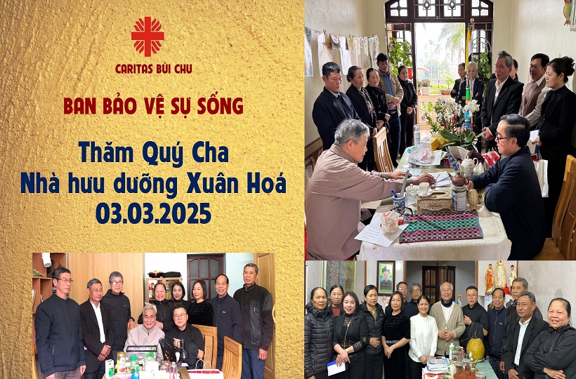 Ban Bảo Vệ Sự Sống Caritas Bùi Chu Thăm Quý Cha Nhà Hưu Dưỡng Xuân Hoá