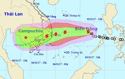 Bão số 12 nhắm vào Khánh Hòa - Ninh Thuận, sức gió 130 km/h