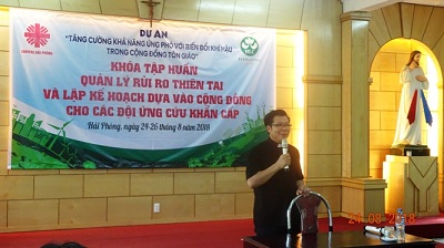 Caritas Hải Phòng: Tập huấn kỹ năng quản lý rủi ro thiên tai.