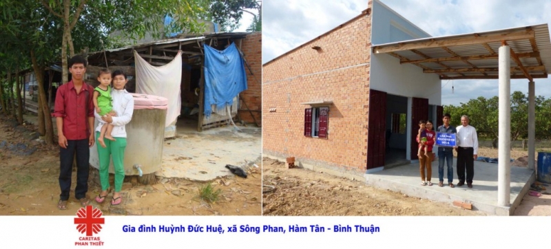Caritas Phan Thiết bàn giao 3 nhà tình thương tại Sông Phan