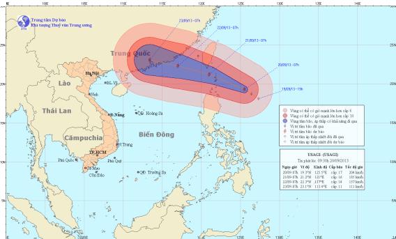 Tin bão gần biển Đông (bão USAGI)