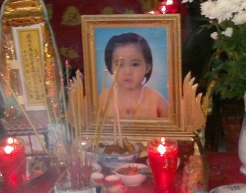 Bé gái 3 tuổi che ong cho em