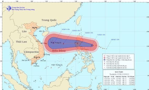 Tin bão gần biển Đông (Bão Nari)